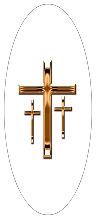 440 DA18-517-CP-WT Copper 3 Crosses White